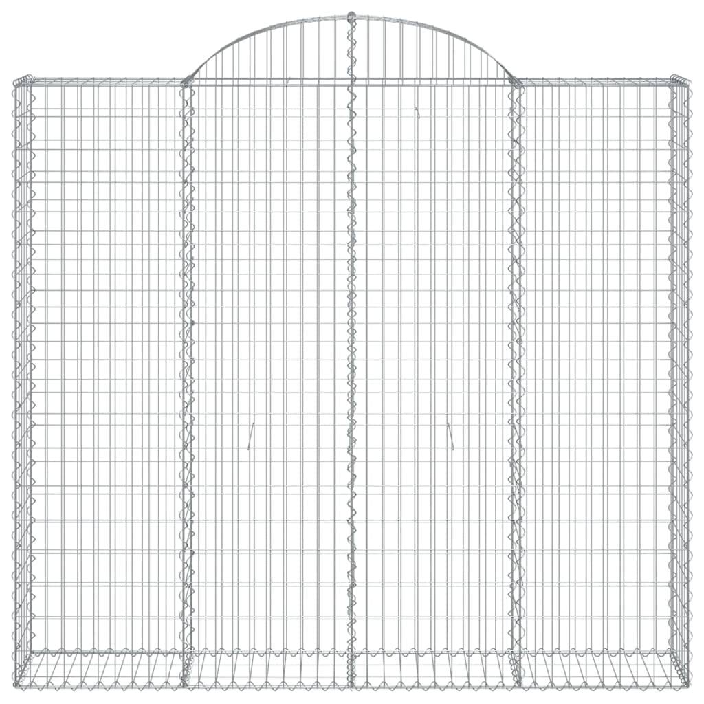 vidaXL Gabionen mit Hochbogen 5 Stk. 200x30x180/200cm Verzinktes Eisen