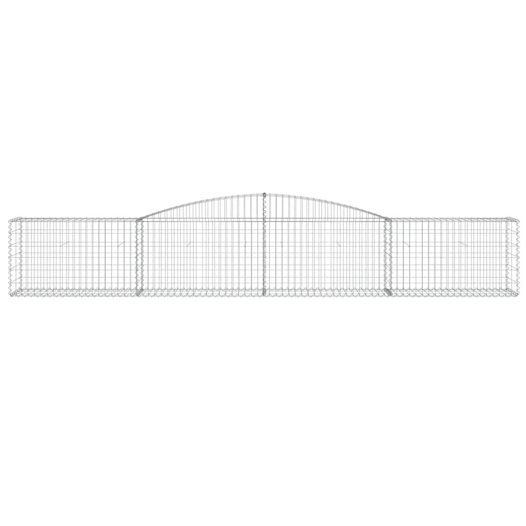vidaXL Gabionen mit Hochbogen 25 Stk. 400x50x60/80cm Verzinktes Eisen