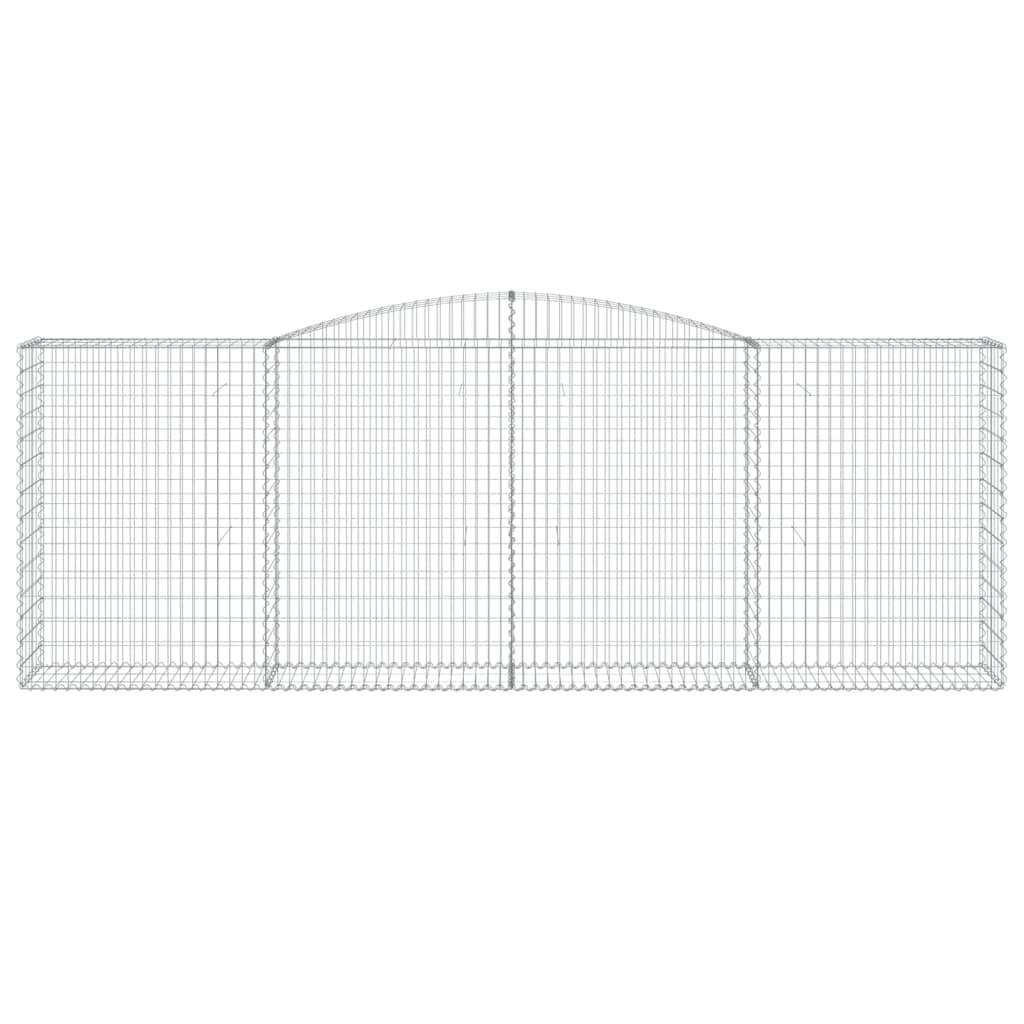 vidaXL Gabionen mit Hochbogen 5 Stk. 400x50x140/160cm Verzinktes Eisen