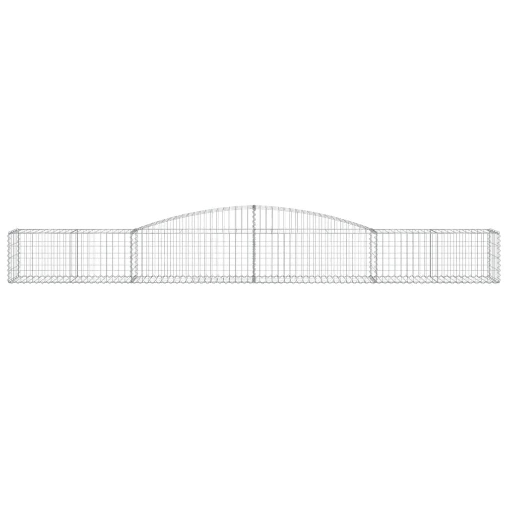 vidaXL Gabionen mit Hochbogen 10 Stk. 400x50x40/60cm Verzinktes Eisen