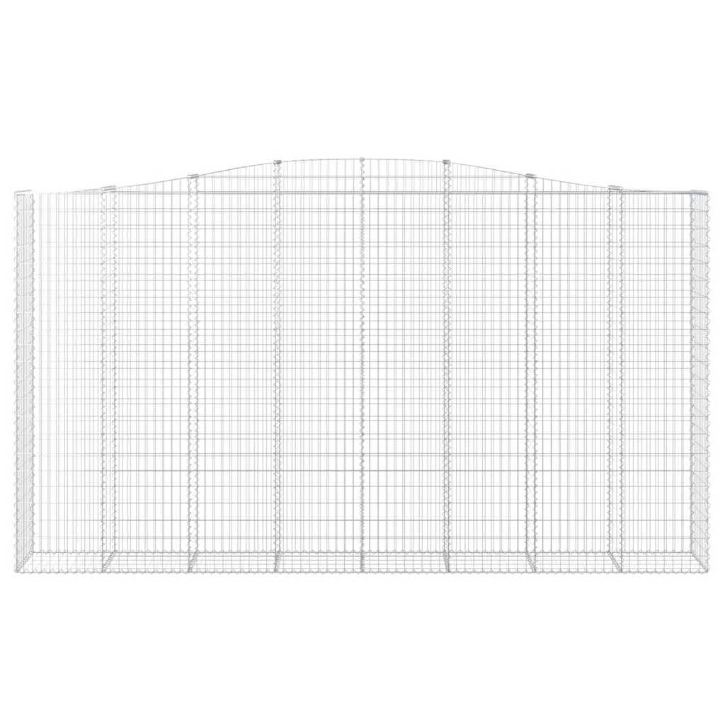 vidaXL Gabionen mit Hochbogen 6 Stk. 400x50x220/240cm Verzinktes Eisen