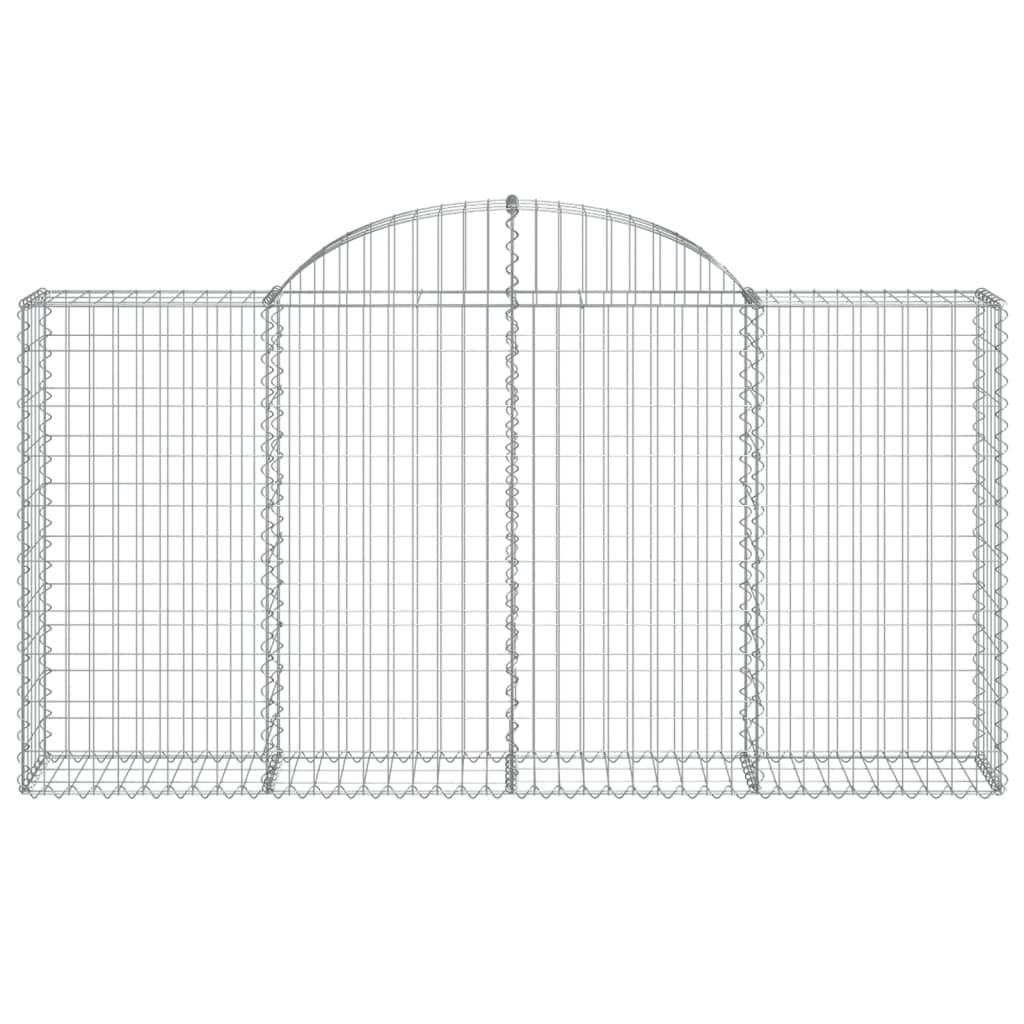 vidaXL Gabionen mit Hochbogen 20Stk. 200x30x100/120cm Verzinktes Eisen
