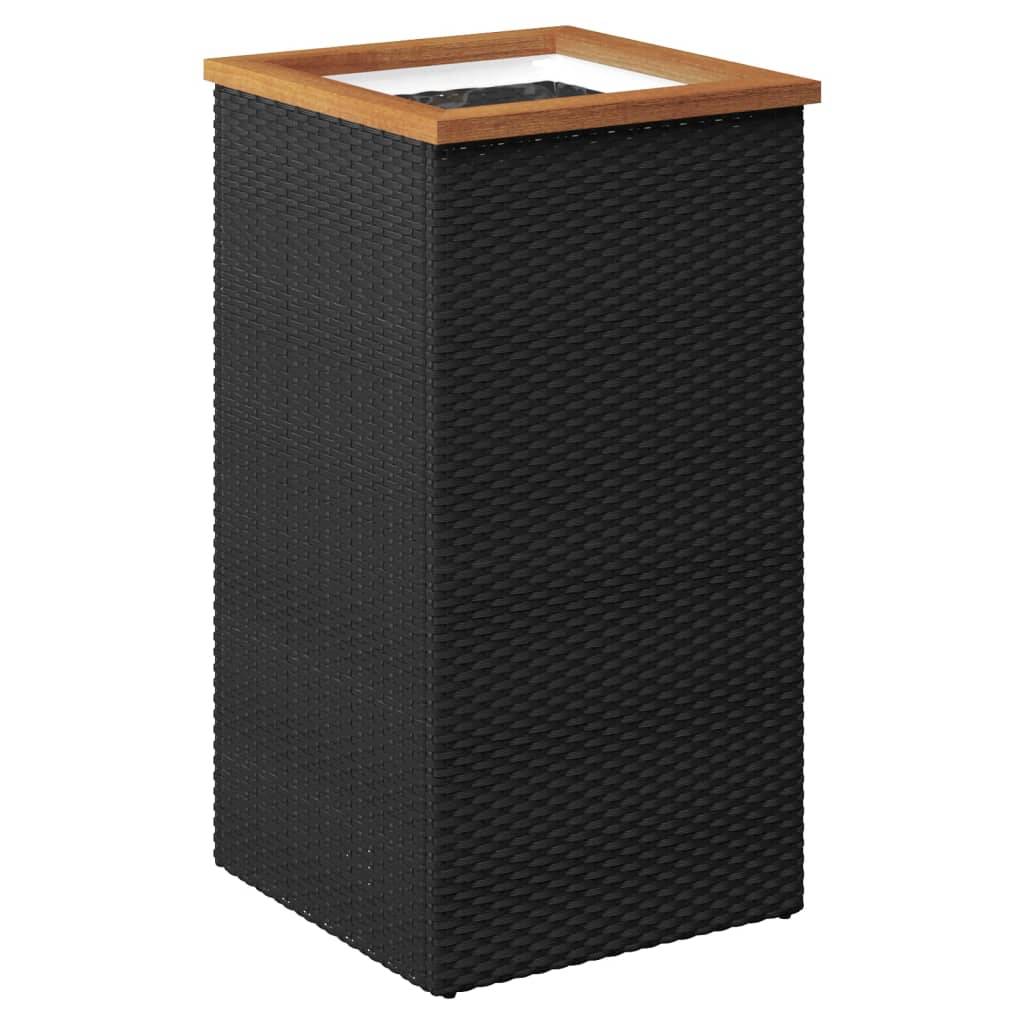 vidaXL Pflanzkübel Schwarz 40x40x80 cm Poly Rattan