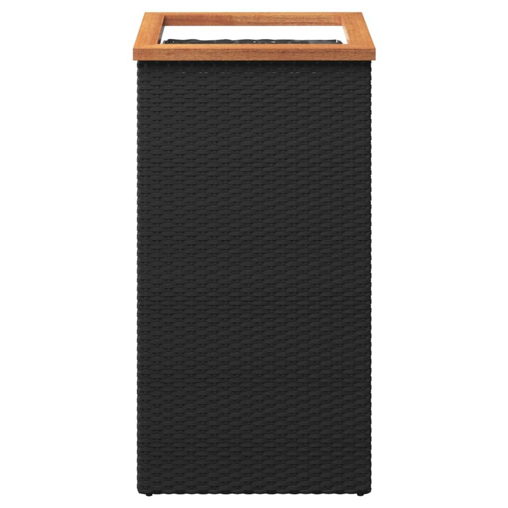 vidaXL Pflanzkübel Schwarz 40x40x80 cm Poly Rattan