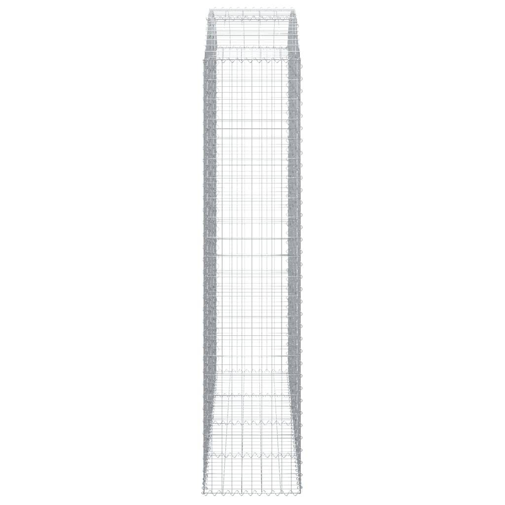 vidaXL Gabione mit Hochbogen 200x50x220/240 cm Verzinktes Eisen