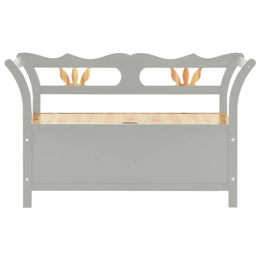 vidaXL Sitzbank Grau 107x45x75,5 cm Massivholz Tanne