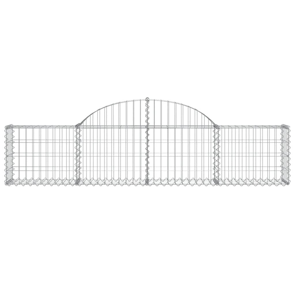 vidaXL Gabionen mit Hochbogen 30 Stk. 200x30x40/60 cm Verzinktes Eisen