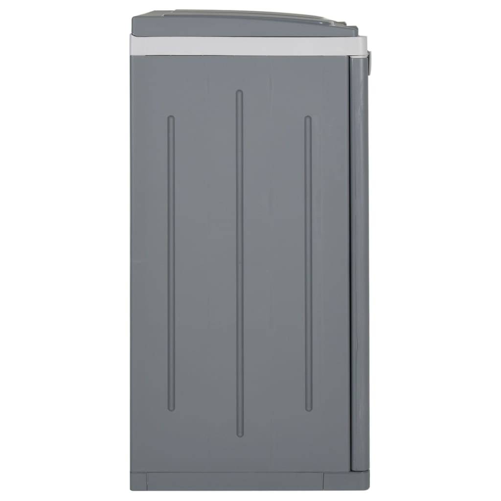 vidaXL Mülleimer mit 2 Klappen Grau 65x45x88 cm PP