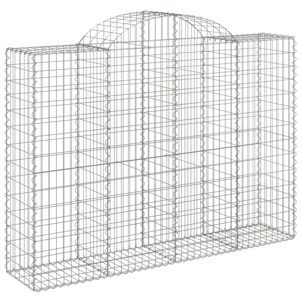 vidaXL Gabionen mit Hochbogen 50Stk. 200x50x140/160cm Verzinktes Eisen