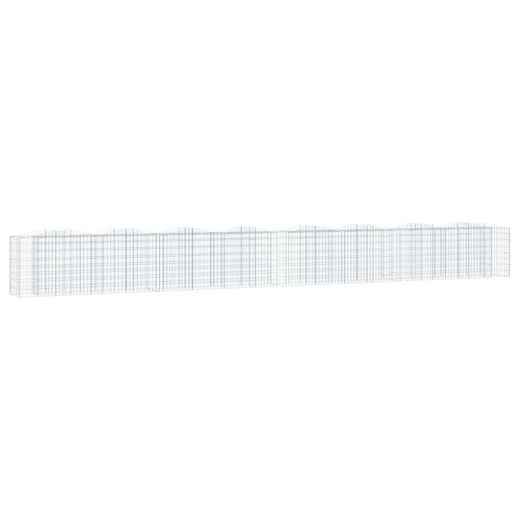 vidaXL Gabionen-Hochbeet mit Hochbogen 800x50x100 cm Verzinktes Eisen