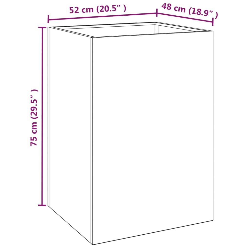 vidaXL Pflanzkübel 52x48x75 cm Cortenstahl