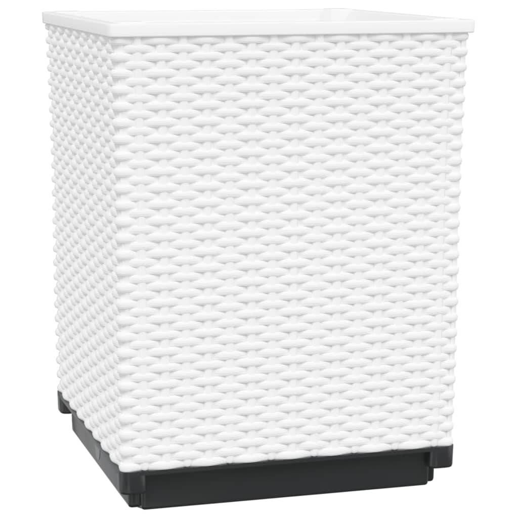 vidaXL Pflanzkübel 2 Stk. Weiß 30x30x37 cm Polypropylen