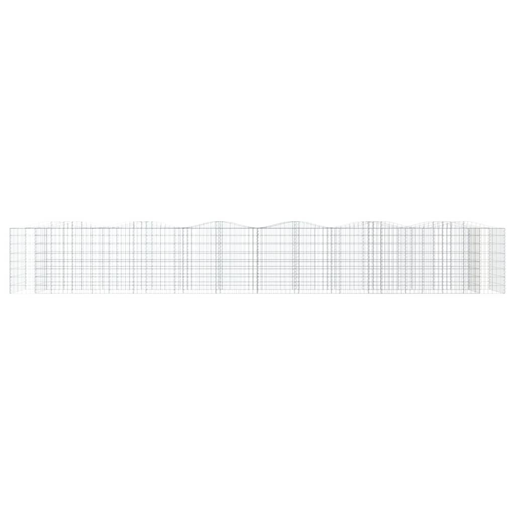 vidaXL Gabionen-Hochbeet mit Hochbogen 600x100x100 cm Verzinktes Eisen