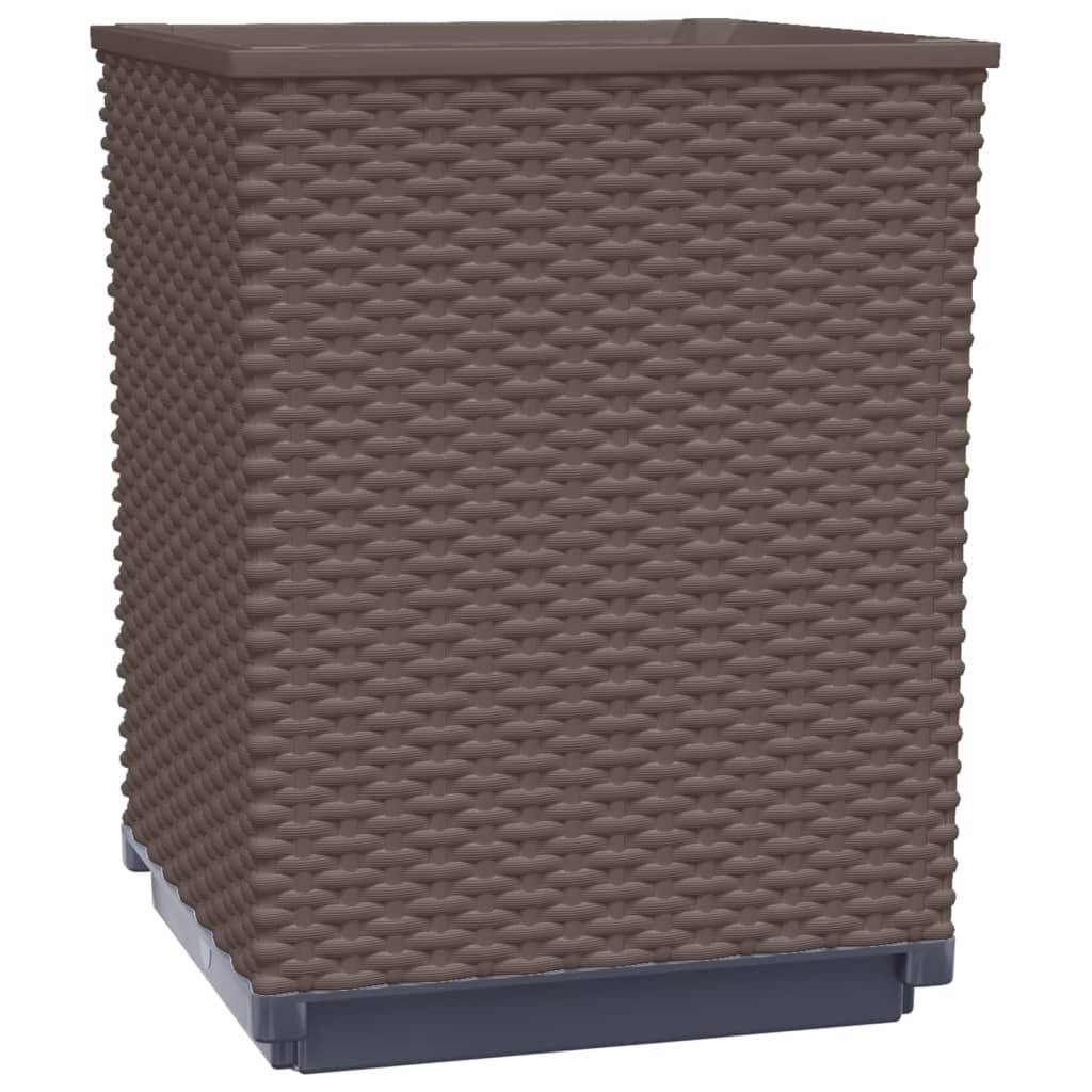 vidaXL Pflanzkübel 4 Stk. Braun 30x30x37 cm Polypropylen