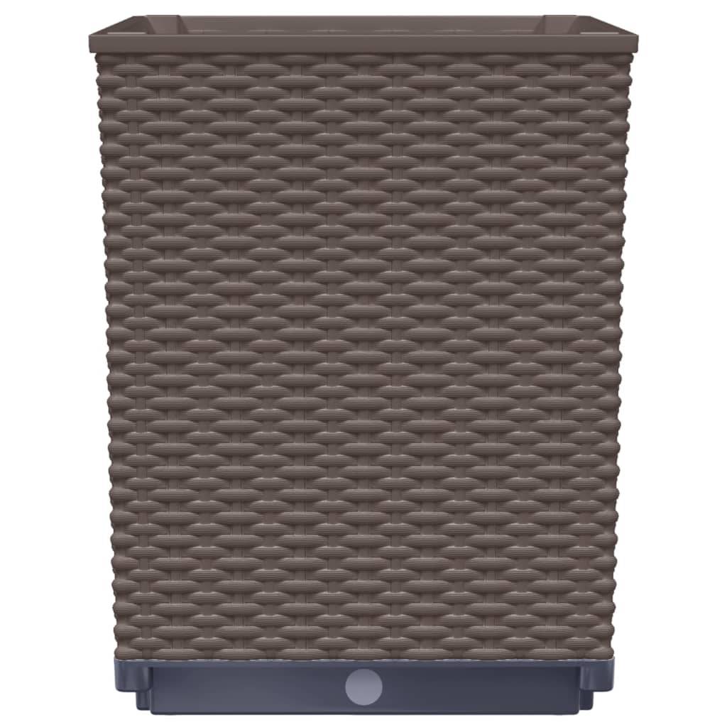 vidaXL Pflanzkübel 4 Stk. Braun 30x30x37 cm Polypropylen