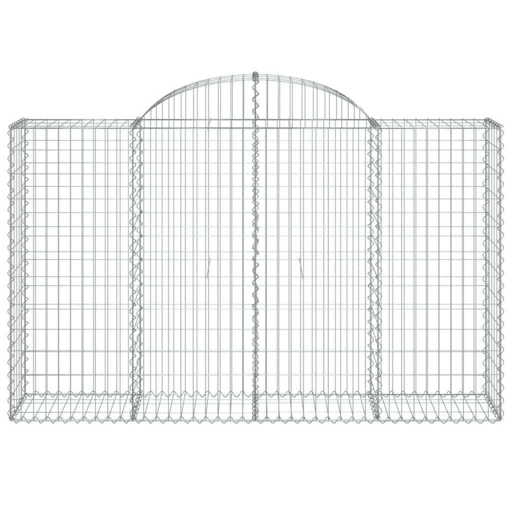 vidaXL Gabionen mit Hochbogen 20Stk. 200x50x120/140cm Verzinktes Eisen