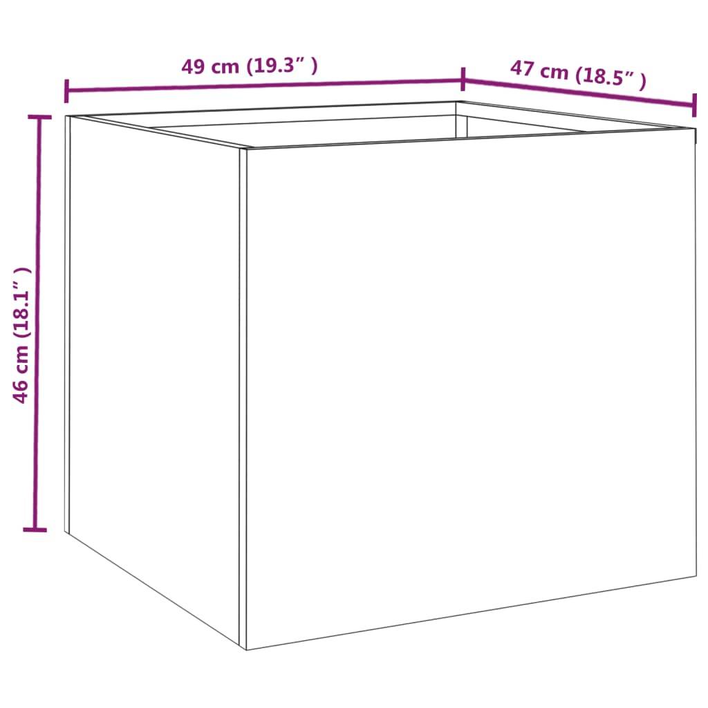 vidaXL Pflanzkübel 2 Stk. 49x47x46 cm Cortenstahl