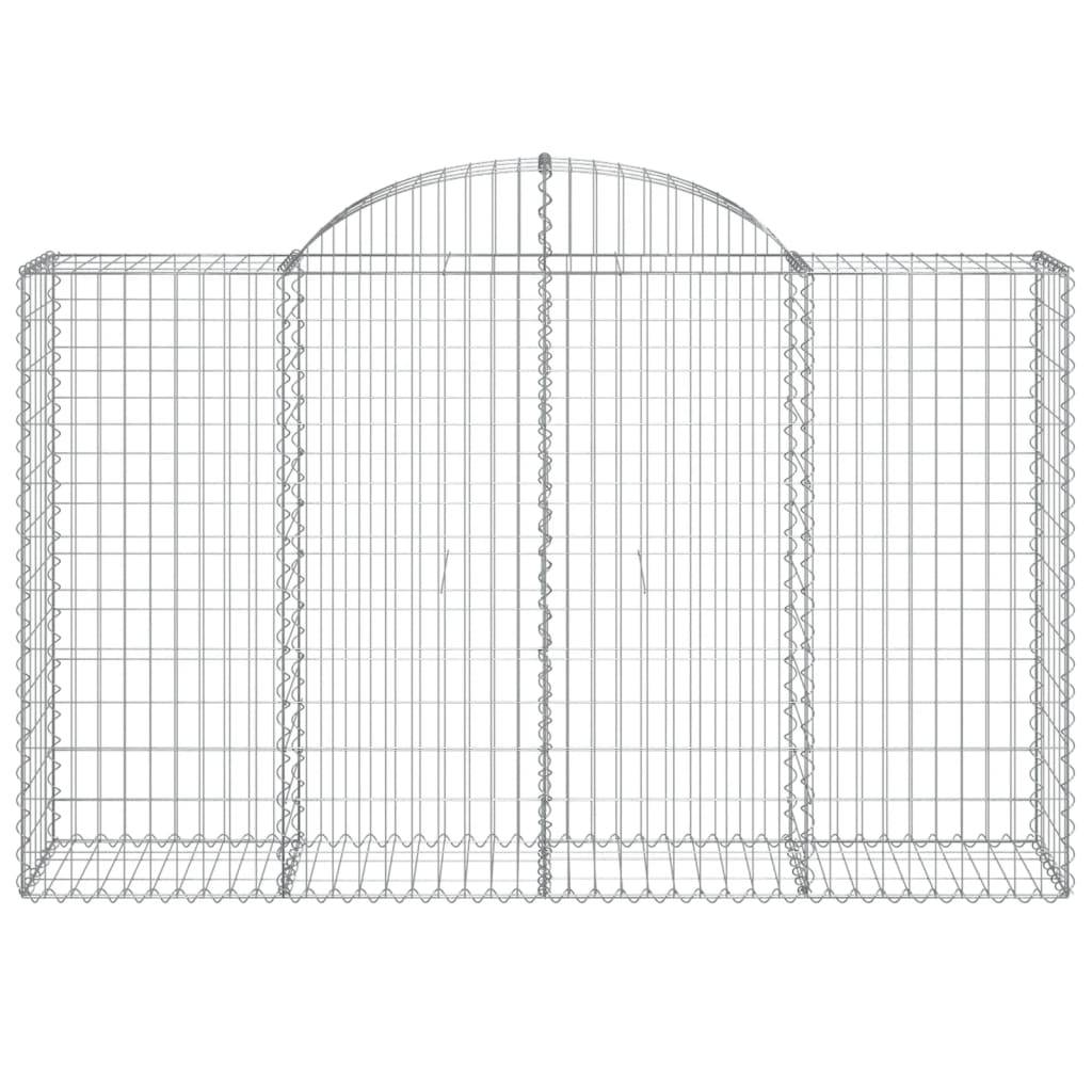 vidaXL Gabionen mit Hochbogen 12Stk. 200x50x120/140cm Verzinktes Eisen