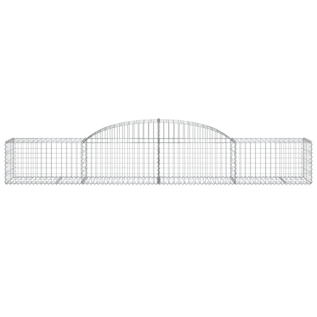 vidaXL Gabionen mit Hochbogen 10 Stk. 300x50x40/60 cm Verzinktes Eisen