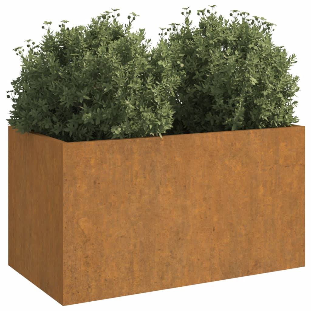 vidaXL Pflanzkübel 62x40x39 cm Cortenstahl