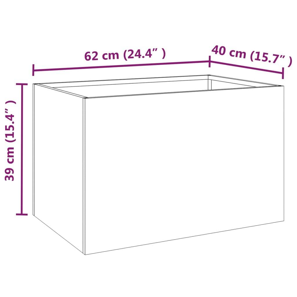 vidaXL Pflanzkübel 62x40x39 cm Cortenstahl
