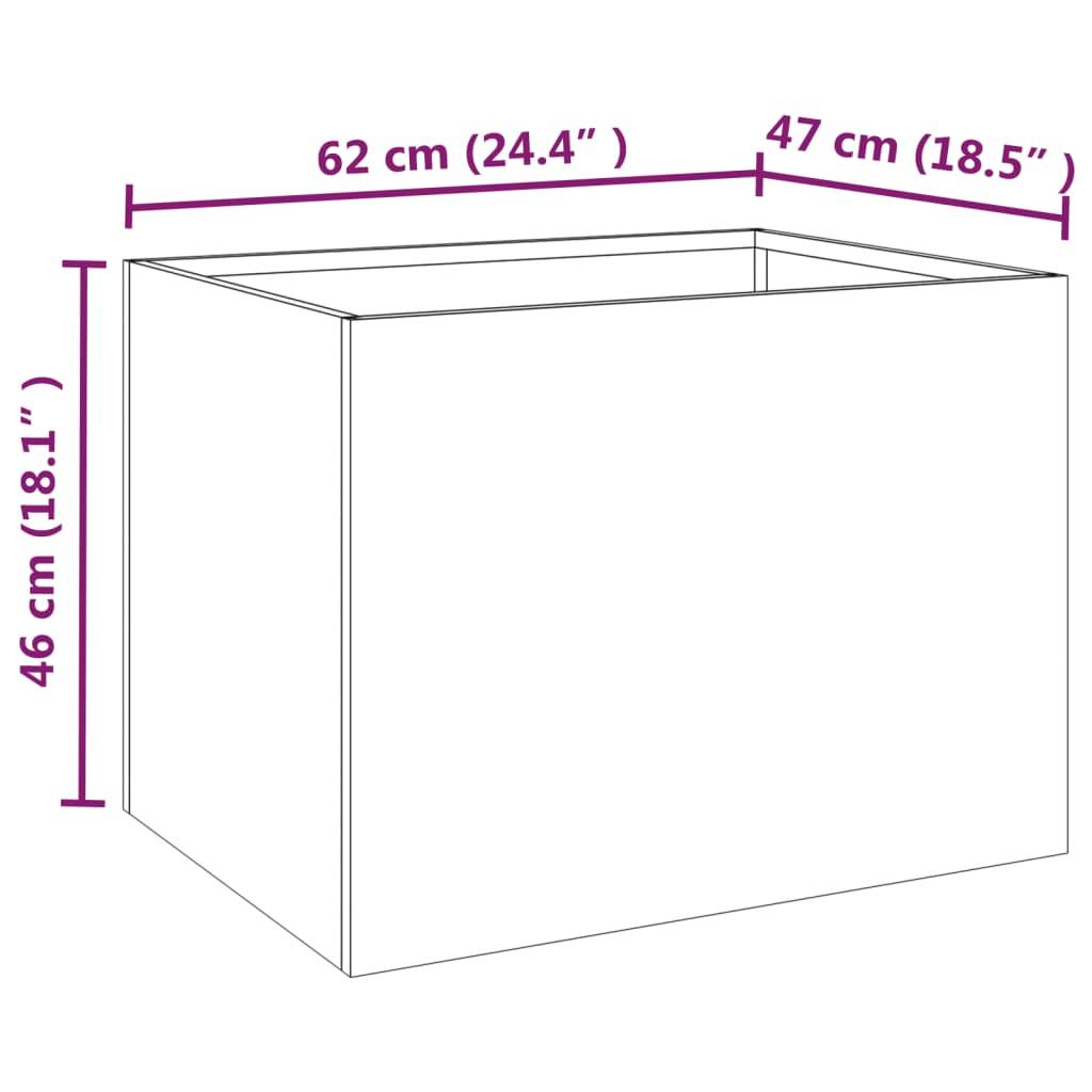 vidaXL Pflanzkübel 62x47x46 cm Cortenstahl