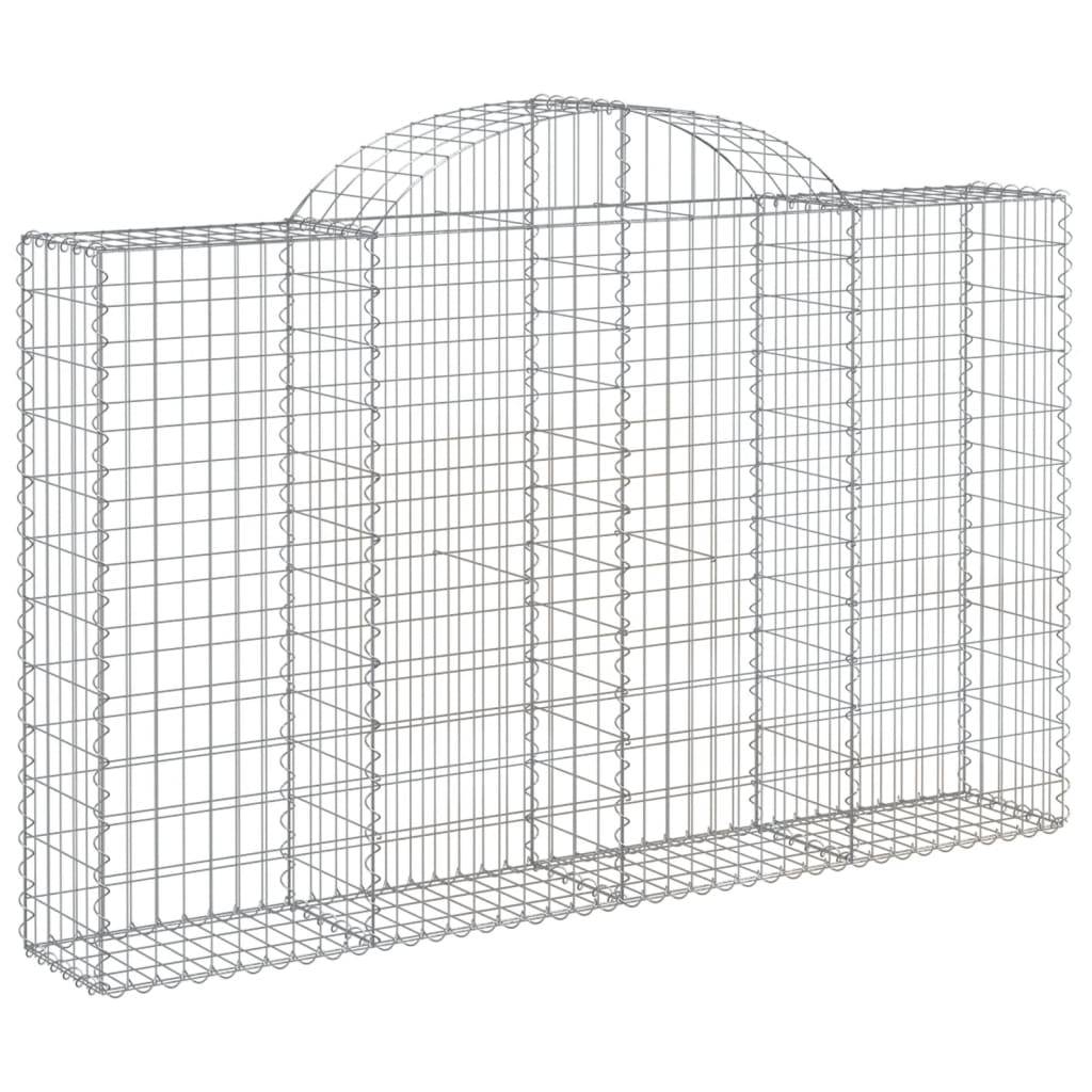 vidaXL Gabionen mit Hochbogen 20Stk. 200x30x120/140cm Verzinktes Eisen