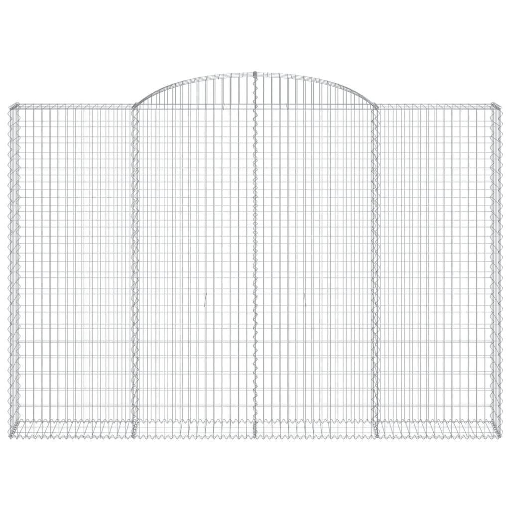 vidaXL Gabionen mit Hochbogen 5 Stk. 300x30x200/220cm Verzinktes Eisen