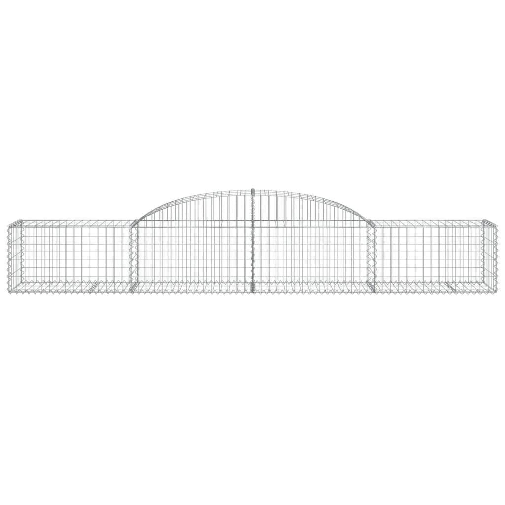 vidaXL Gabionen mit Hochbogen 25 Stk. 300x50x40/60 cm Verzinktes Eisen