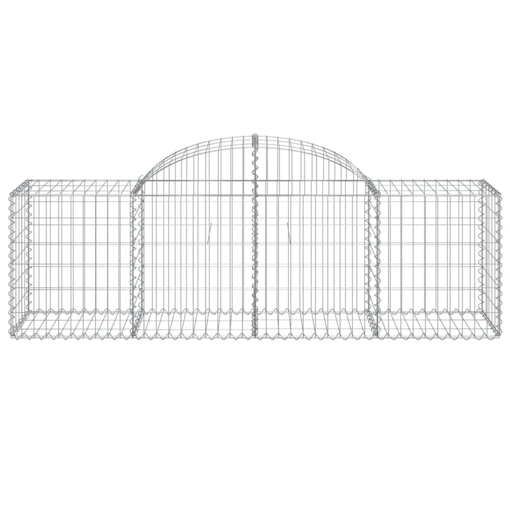 vidaXL Gabionen mit Hochbogen 30 Stk. 200x50x60/80 cm Verzinktes Eisen