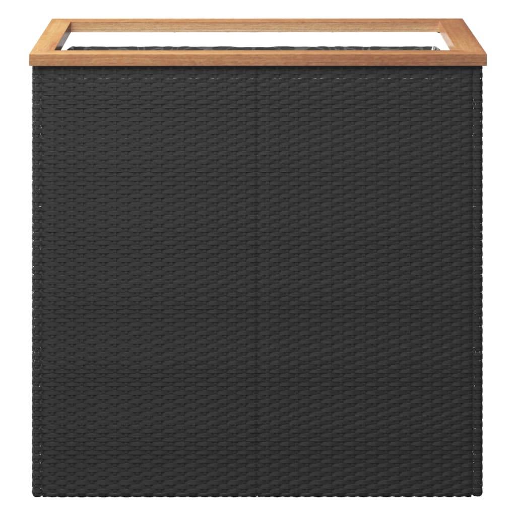 vidaXL Pflanzkübel Schwarz 80x40x80 cm Poly Rattan
