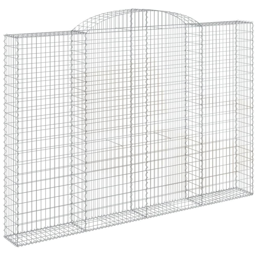 vidaXL Gabionen mit Hochbogen 5 Stk. 300x30x200/220cm Verzinktes Eisen