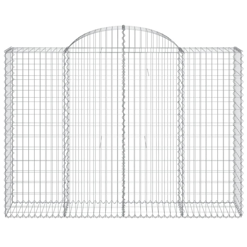 vidaXL Gabionen mit Hochbogen 18Stk. 200x50x140/160cm Verzinktes Eisen