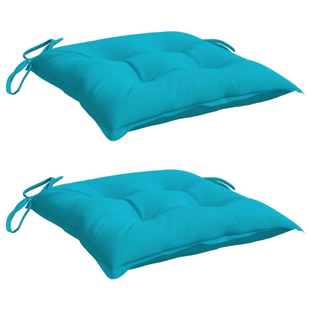 vidaXL Stuhlkissen 2 Stk. Türkis 50x50x7 cm Oxford-Gewebe