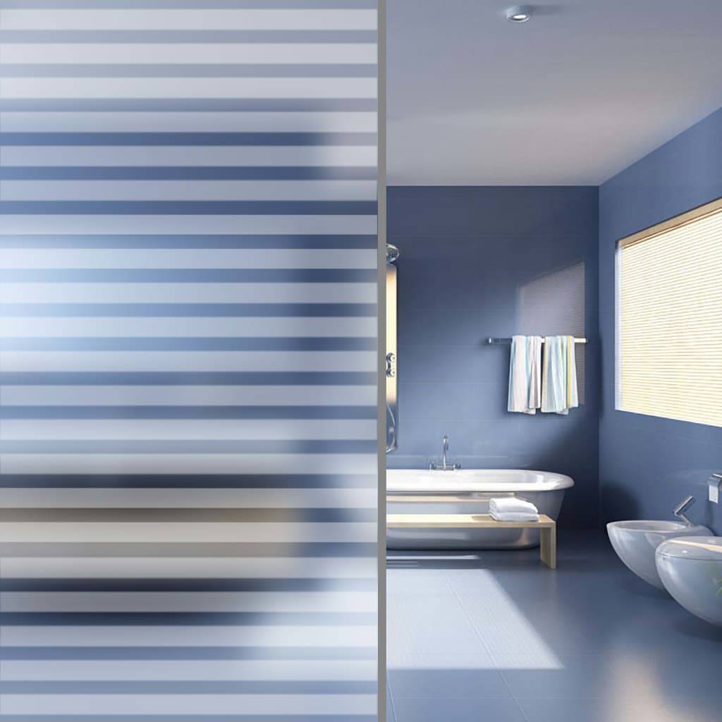 vidaXL Fensterfolie Matt Streifen-Design 0,9x50 m PVC