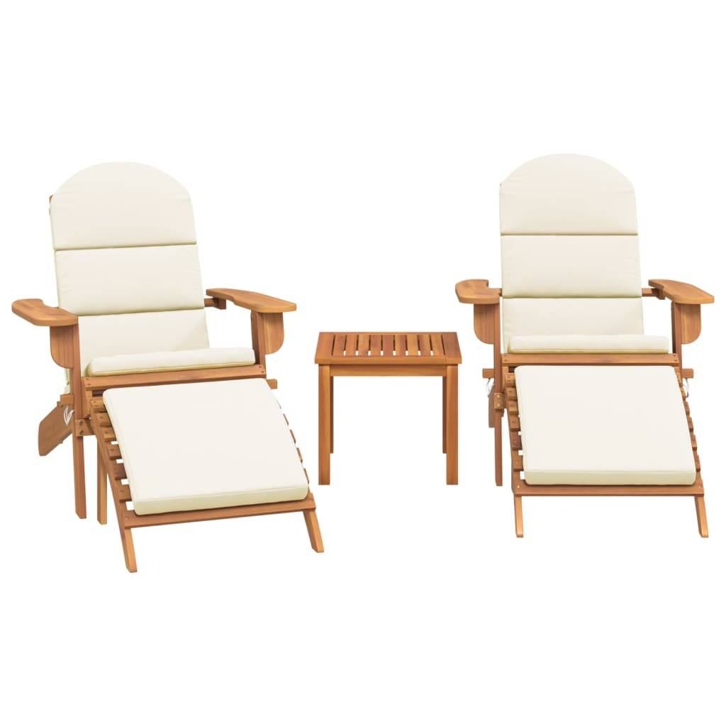 vidaXL 3-tlg. Garten-Lounge-Set Adirondack Massivholz Akazie