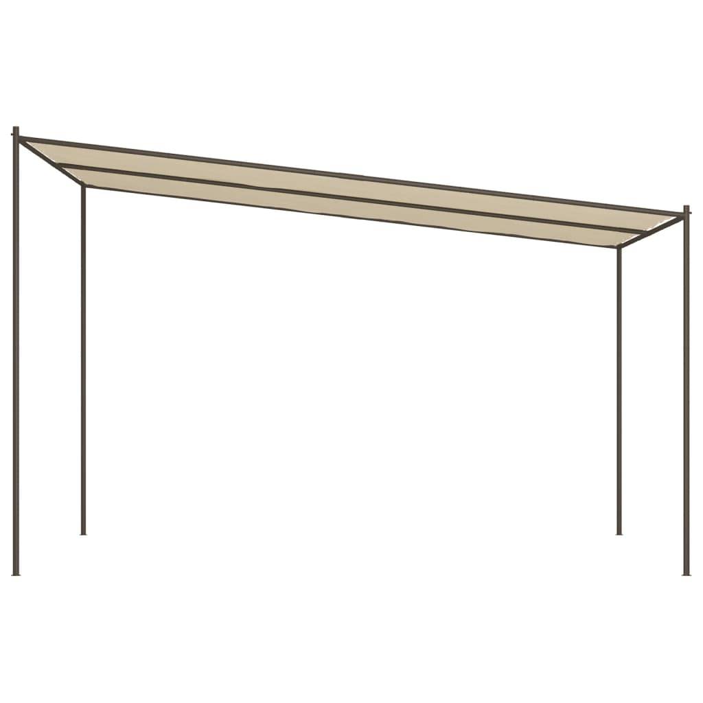 vidaXL Pavillon Beige 4x4 m 180 g/m² Stoff und Stahl