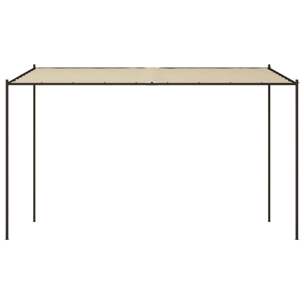 vidaXL Pavillon Beige 4x4 m 180 g/m² Stoff und Stahl