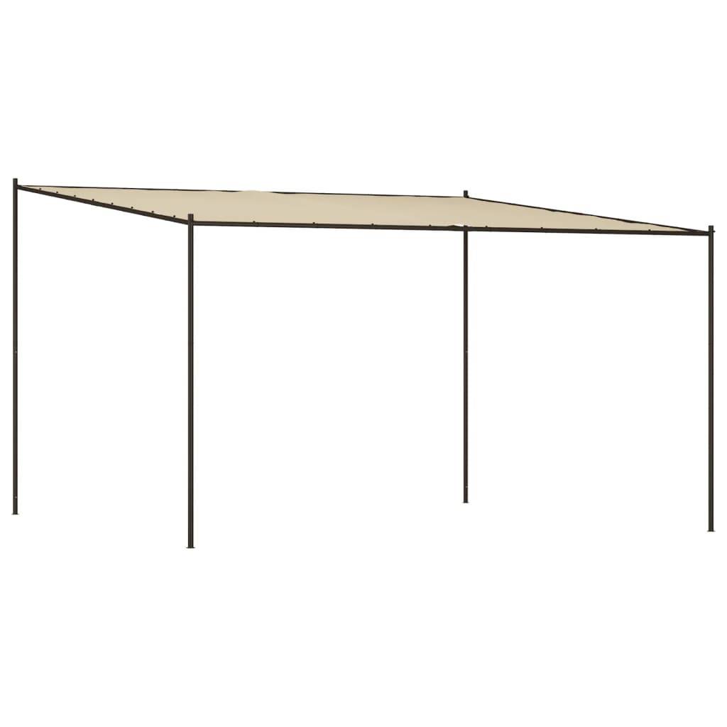 vidaXL Pavillon Beige 4x4 m 180 g/m² Stoff und Stahl