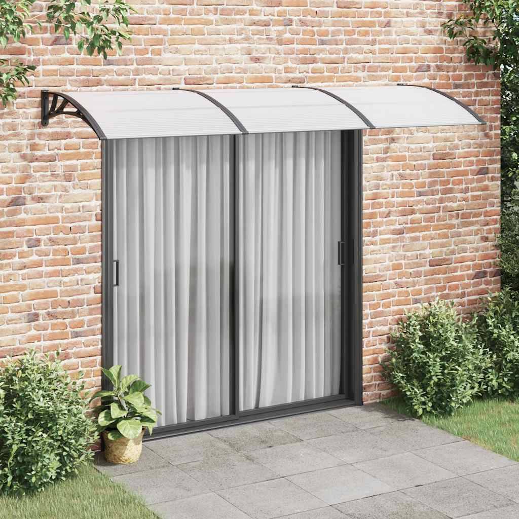 vidaXL Türvordach Schwarz 300x100 cm Polycarbonat