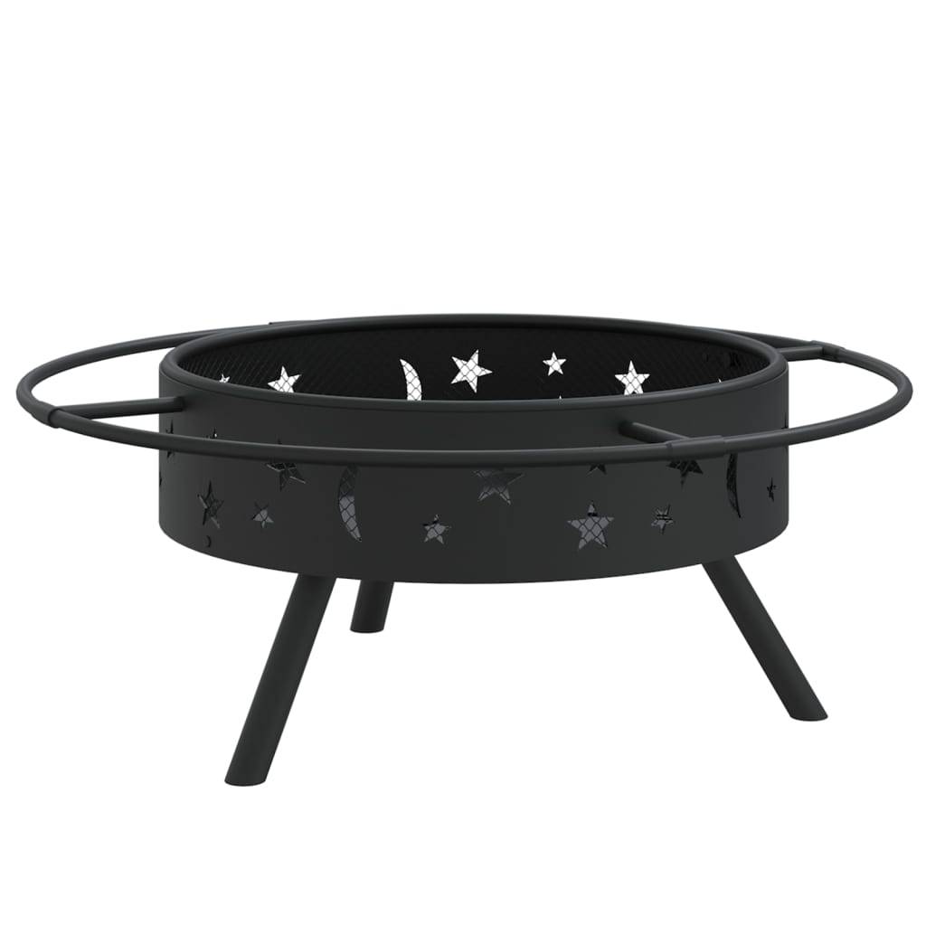 vidaXL Feuerschale mit Schürhaken 70 cm XXL Stahl