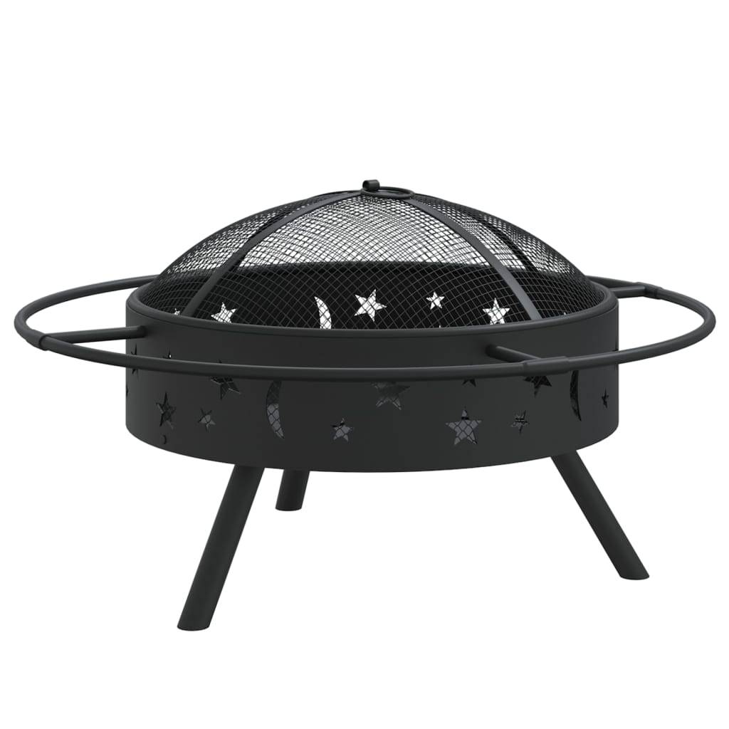 vidaXL Feuerschale mit Schürhaken 70 cm XXL Stahl