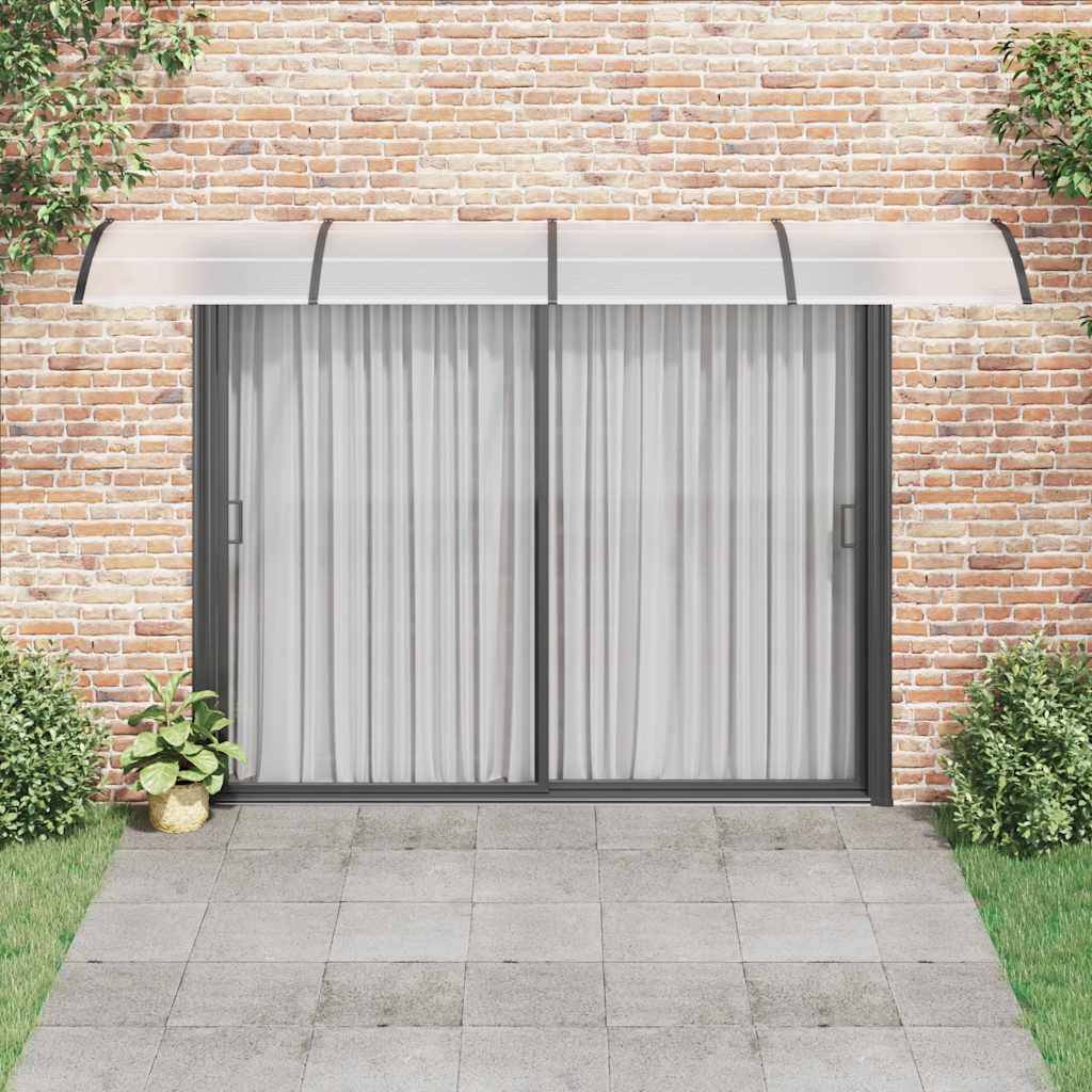 vidaXL Türvordach Schwarz 400x100 cm Polycarbonat