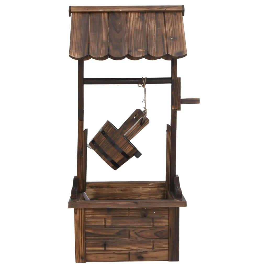 vidaXL Wunschbrunnen mit Pumpe 57x50x112 cm Massivholz Tanne