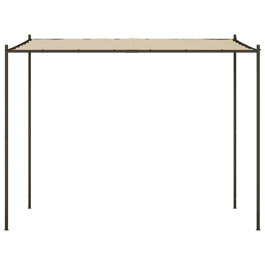 vidaXL Pavillon Beige 3x3 m 180 g/m² Stoff und Stahl