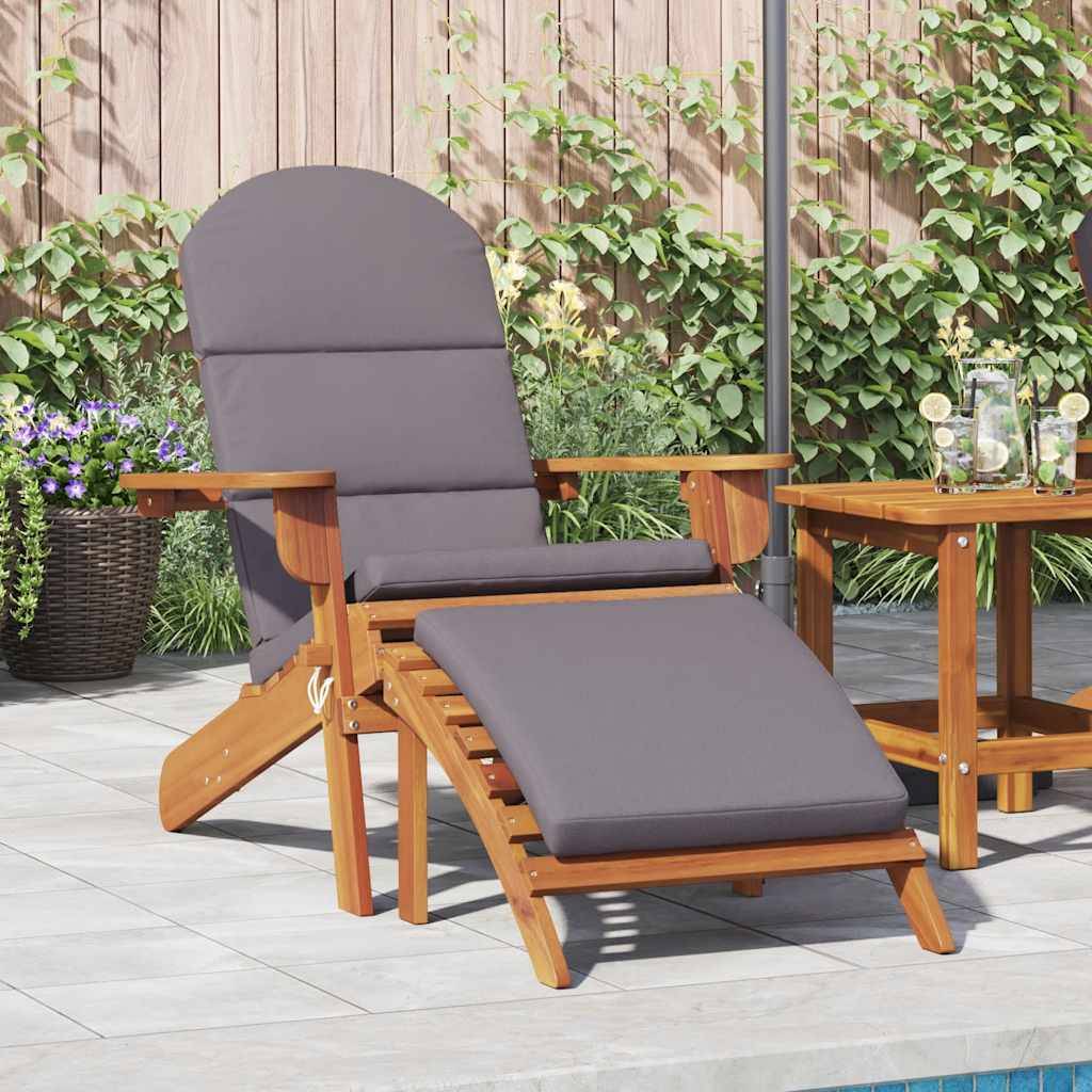 vidaXL Adirondack-Gartenstuhl mit Fußstütze Massivholz Akazie