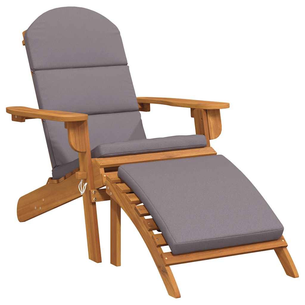 vidaXL Adirondack-Gartenstuhl mit Fußstütze Massivholz Akazie