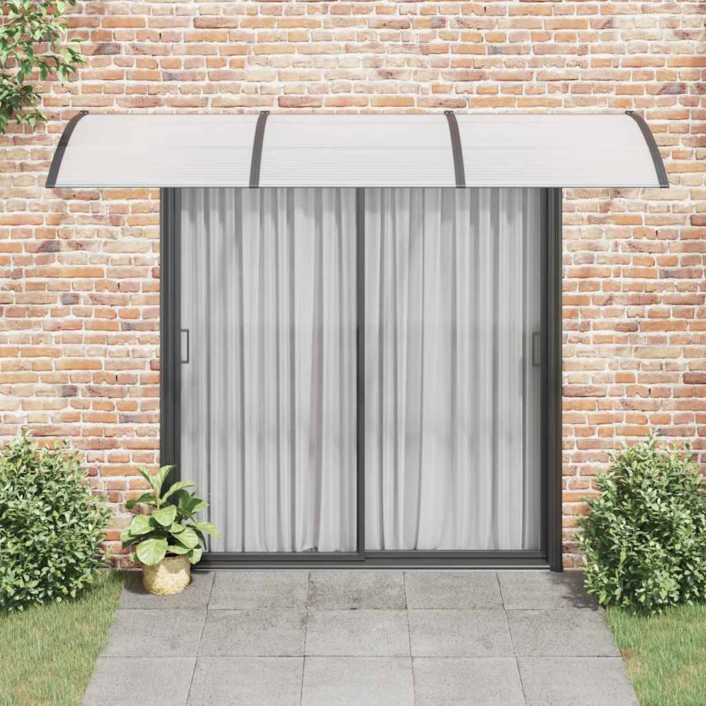 vidaXL Türvordach Schwarz und Transparent 300x75 cm Polycarbonat
