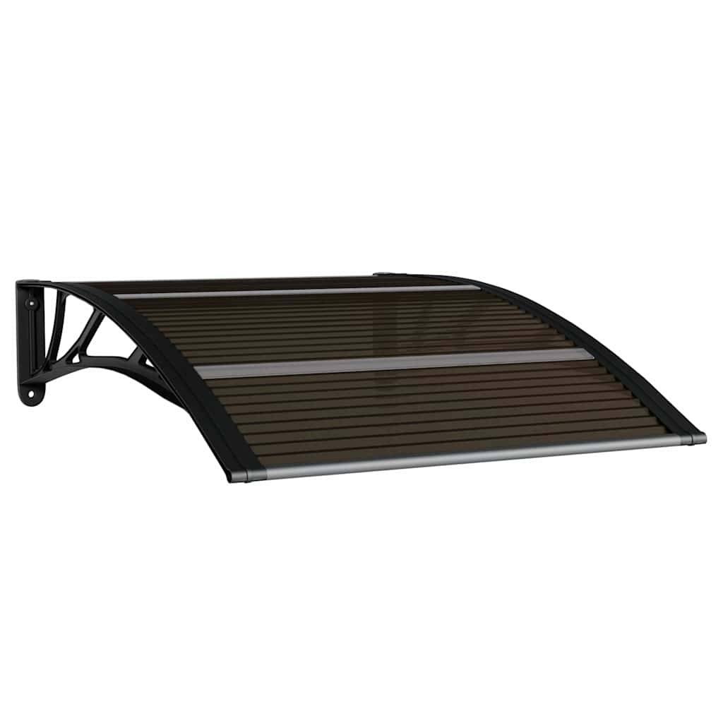 vidaXL Türvordach Schwarz 100x75 cm Polycarbonat
