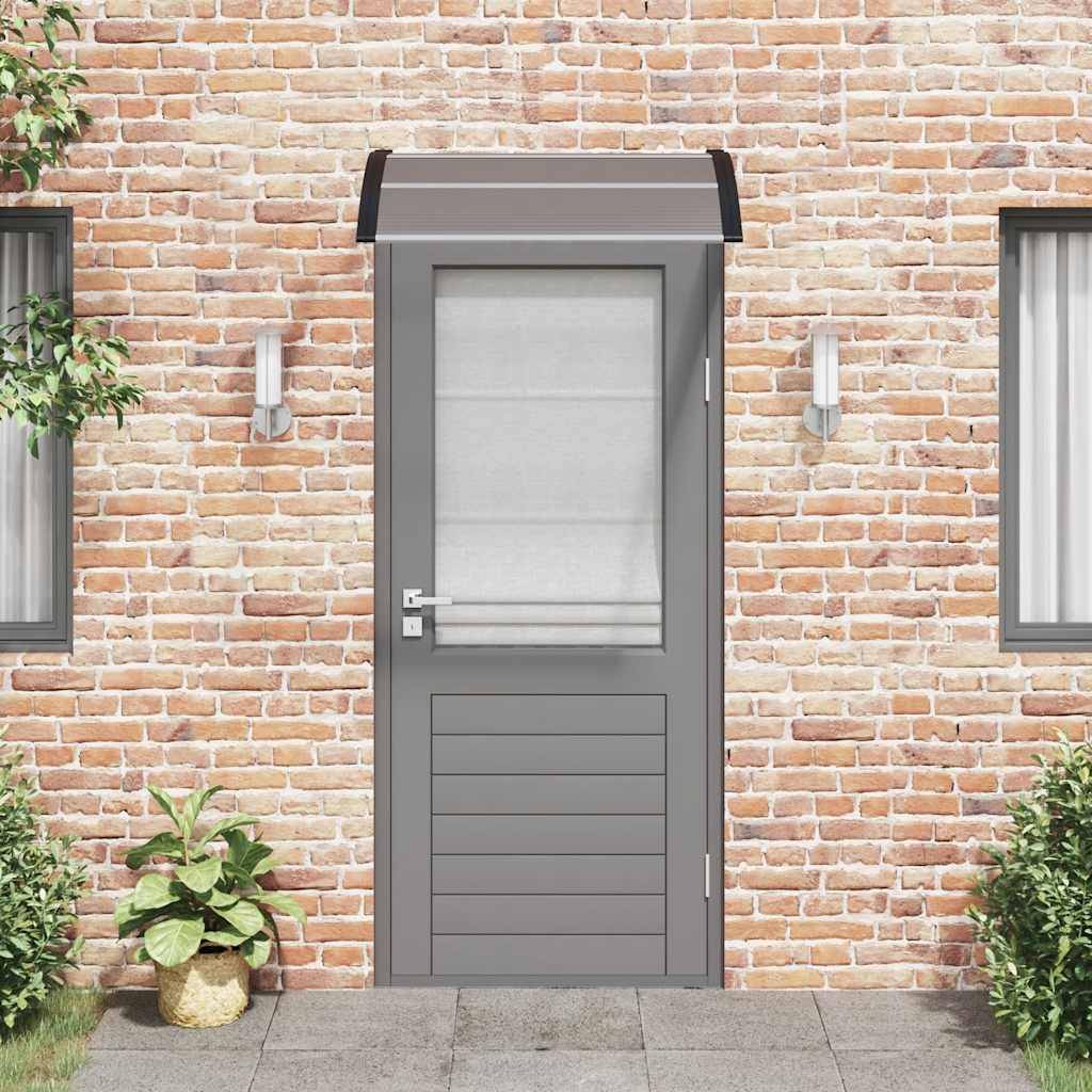 vidaXL Türvordach Schwarz 100x75 cm Polycarbonat